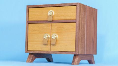 Miniature cabinet with hidden storage! #shorts ￼
