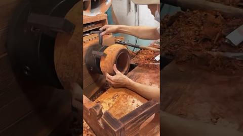 Carving A Beautifull Bowl On Lathe Is Such A Cool Experience????????????????#satisfying #diytools