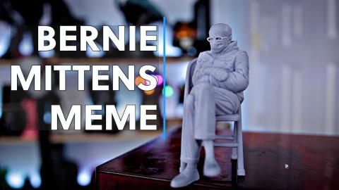 Bernie Sanders Mittens Meme Resin 3D Printer Timelapse #Shorts