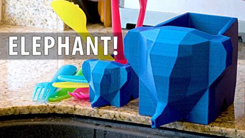 Drain Your Silverware With an Elephant! 3D Printing a 3DGuyDubai Model!