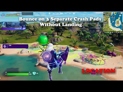Bounce on 3 Separate Crash Pads Without Landing Location