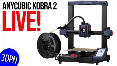 Anycubic Kobra 2 LIVE! Unboxing & First Print!