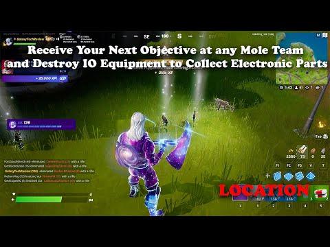 Receive Your Next Objective at any Mole Team and Destroy IO Equipment to Collect Electronic Parts
