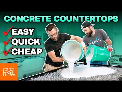 Easy & Affordable Concrete Countertops (From a Kit!)