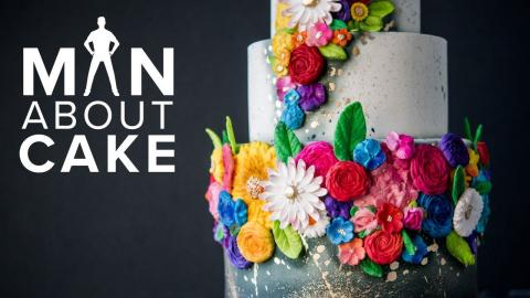 Colorful Bas Relief Wedding Cake | Man About Cake 2018 Wedding Season with Joshua John Russell