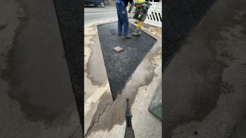 Checkout This Pothole Repair method ???????????????? #satisfying #shortvideo #shorts