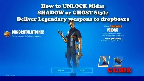 How to Unlock Midas GHOST or SHADOW Style - Deliver Legendary Weapons to Dropboxes - EASIEST WAY