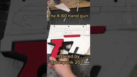 The K-60 hand gun. Inspired by @CyberpunkGame ￼￼