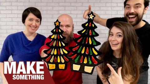 Acrylic and Resin Christmas Tree Candle Holders with Evan and Katelyn!