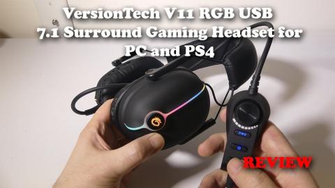 VersionTech - V11 RGB USB Gaming Headset for PS4 and PC REVIEW