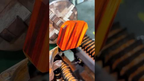 Satisfying Wood Lathe In Action ???????????????? #satisfying #cnc #shorts