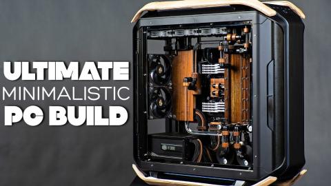 Ultimate MINIMALISTIC Custom Water Cooled Gaming PC Build -Time Lapse