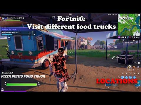 Fortnite - Visit different food trucks LOCATIONS