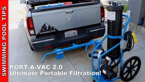 PORT-A-VAC 2.0 the Best Portable Filtration System! New Blue Color. NEW Large Plastic Wheels!