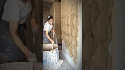 Satisfying Concrete Artistry By Talented Woman????????????????#satisfying #diytools #shorts