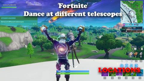 Fortnite - Dance at different telescopes LOCATIONS