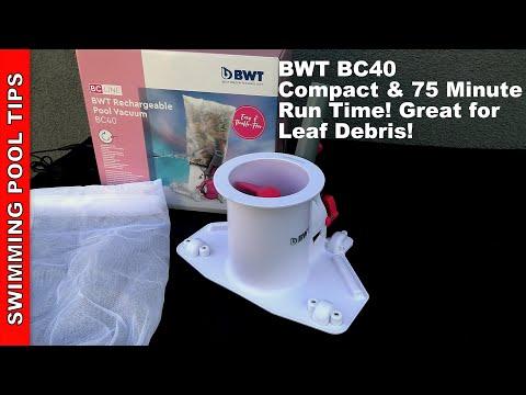 BWT BC40 Pool & Spa Rechargeable Vacuum with a 75 Minute Runtime!  Compact and Great for Leaf Debris