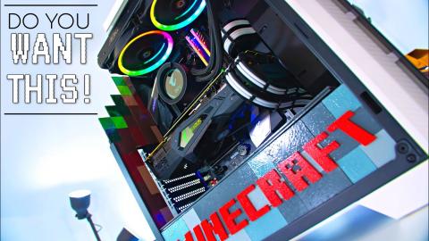 $1850 CUSTOM Minecraft Themed GAMING PC Build - Do You Want This?