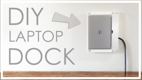 DIY wall-mounted LAPTOP DOCK (neat, tidy, elegant)