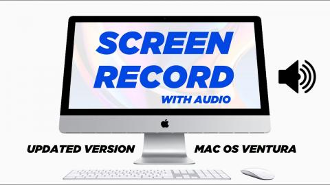 Screen record with internal audio Mac OS Ventura - 2022