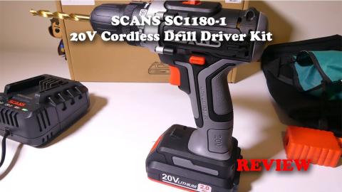 SCANS SC1180-1 20V Cordless Drill Driver Kit REVIEW
