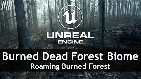 MAWI Burned Dead Forest | Unreal Engine 5.2 | Roaming The Burned Forest #unrealengine #UE5 #gamedev