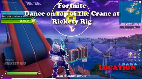 Dance on top of the Crane at Rickety Rig - LOCATION