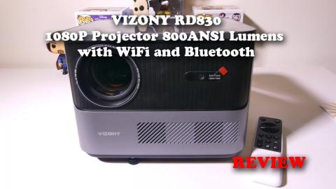VIZONY RD830 1080P Projector 800ANSI with WiFi and Bluetooth REVIEW