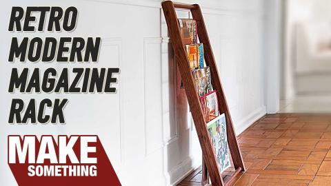 How to Make a Modern Retro Magazine Rack // Woodworking Project