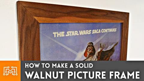 How to make a solid walnut picture frame // Woodworking