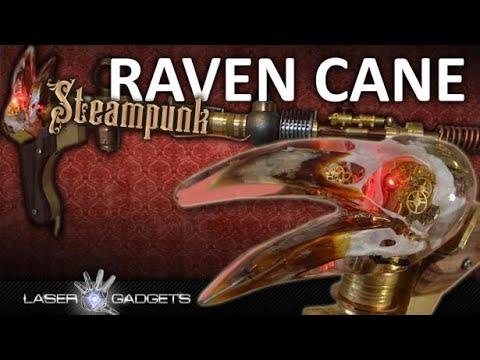 Maker diary of a Steampunk Raven skull cane