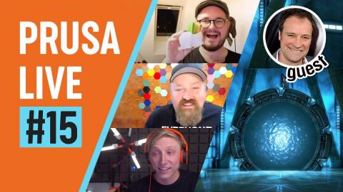 PRUSA LIVE #15 - with David Hewlett + 3D printed fashion competiton winners