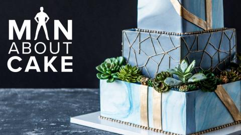 Succulent Wedding Cake FOR JAMES! | Man About Cake with Joshua John Russell