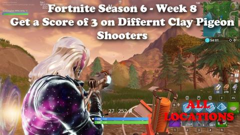 Fortnite Season 6 Week 8 "Get a Score of 3 on Different Clay Pigeon Shooters" ALL Locations!