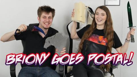 BRIONY goes POSTAL! - Takes a KNIFE to GAMING CHAIRS!