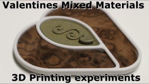 Valentines 2018 Mixed Materials 3D Printing experiments