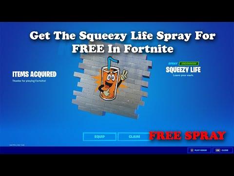 Get The Squeezy Life Spray For FREE In Fortnite