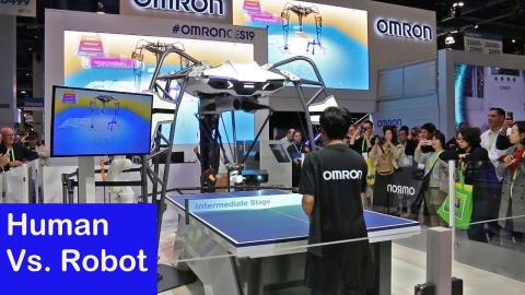 CES 2019 | Human Vs. Robot at Ping Pong | Omron Robotics | SmartReview.com