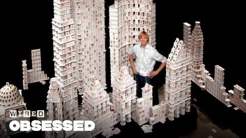 How This Guy Stacks Playing Cards Impossibly High | Obsessed | WIRED