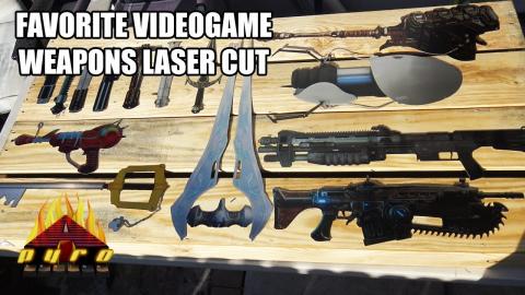 Choose Your Weapon!  Videogame Weapons Cut out with a 500 Watt Fiber Laser.