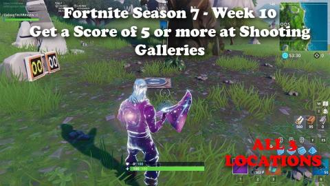 Fortnite Week 10 - Get a Score of 5 or More at Shooting Galleries - All Locations - Wailing/Retail..