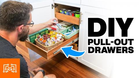 Upgrade Any Cabinet with DIY Pull Out Drawers | I Like To Make Stuff