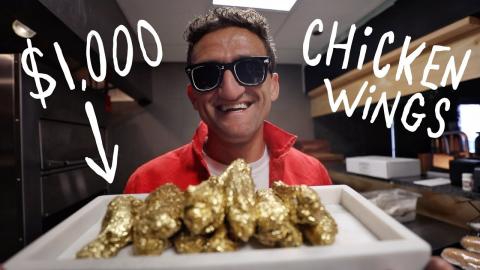 I ate $1000 GOLD CHICKEN WINGS!