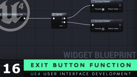 Exit Button Functionality - #16 Unreal Engine 4 User Interface Development Tutorial Series