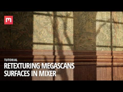 Retexturing Megascans surfaces in Mixer