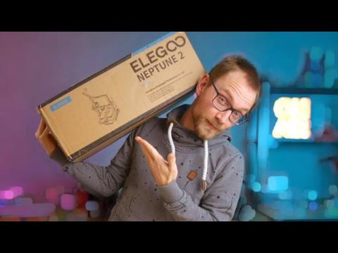 Elegoo makes Filament 3D Printers? $160 Neptune 2 live unboxing & first print