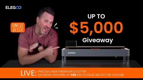 Elegoo Phecda Laser Engraver Live Stream LAUNCH + GIVEAWAYS!