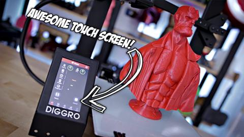 Cheap 3D printer with an amazing Touch Screen - Diggro Alpha 3 Initial Impressions