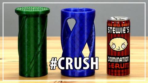 Crushing Cans with 3D Printing using Matterhackers PETG & Prusa i3 mk3 / Thanks MyMiniFactory & ESSO