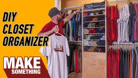 DIY Closet Organizer With Laundry Hamper | Easy Woodworking Project